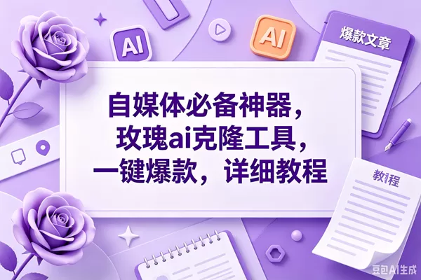 （18951期）玫瑰ai克隆，一键爆款ai神器，自媒体的必备工具，50多个功能，详细教程