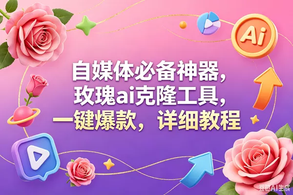 （18852期）玫瑰克隆工具，一键爆款ai，自媒体必备神器，50多个功能，详细教程