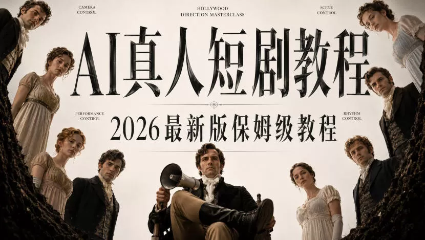 AI真人短剧制作全流程，AI视频大佬专为零基础研制的AI短剧教程，保姆级教程，新手一学就会！