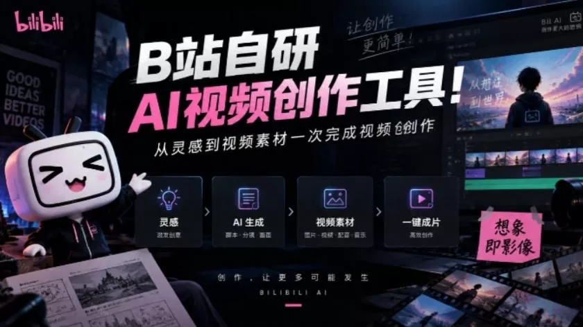 B站自研AI视频创作工具！不会写剧本、拆分镜？也可从灵感到视频素材一次完成视频创作，updream