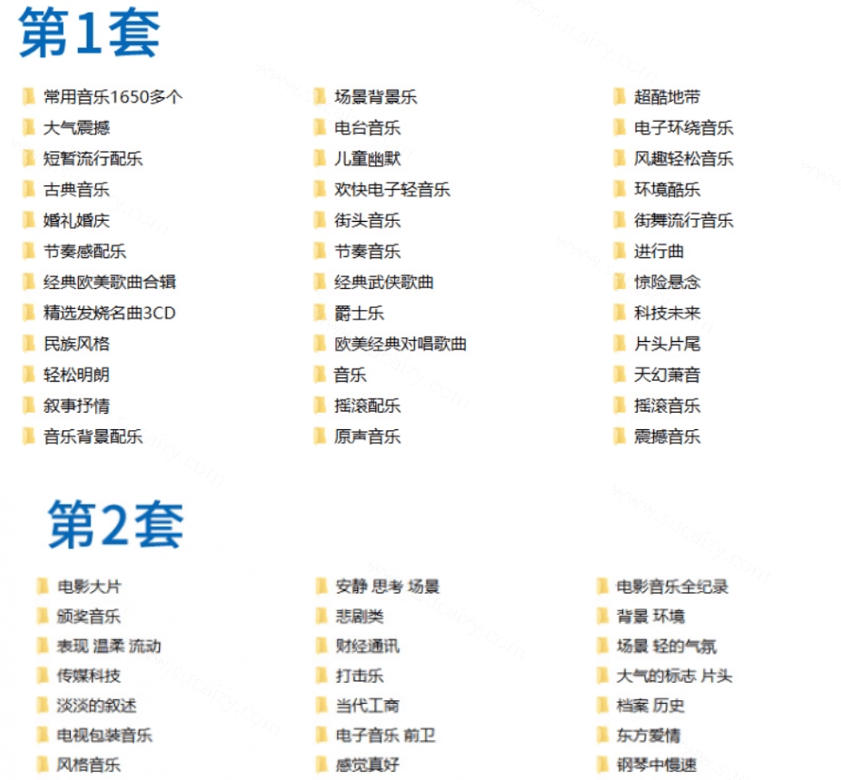 自费购买素材!超级全影视配乐素材库,超40GB内容,全中文分类,Vlog、BGM剪辑用这一套资源就够了!