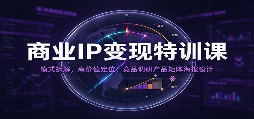 商业IP变现特训课：模式拆解，高价值定位，竞品调研产品矩阵海报设计