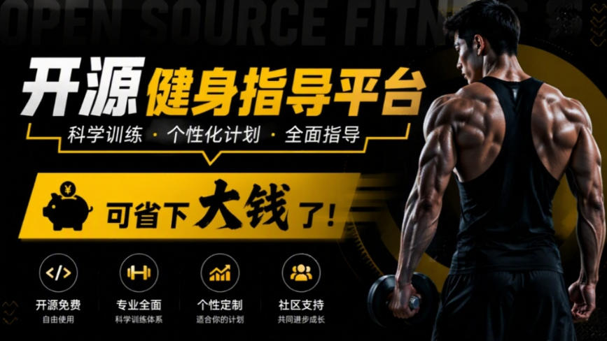 一节健身私教课动辄几百块，如今Github上冒出个开源平替，超8K stars，直接把健身整明白，你说值不值？